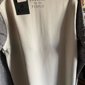 Men's Heather Gray and Cream Short Sleeve Tee